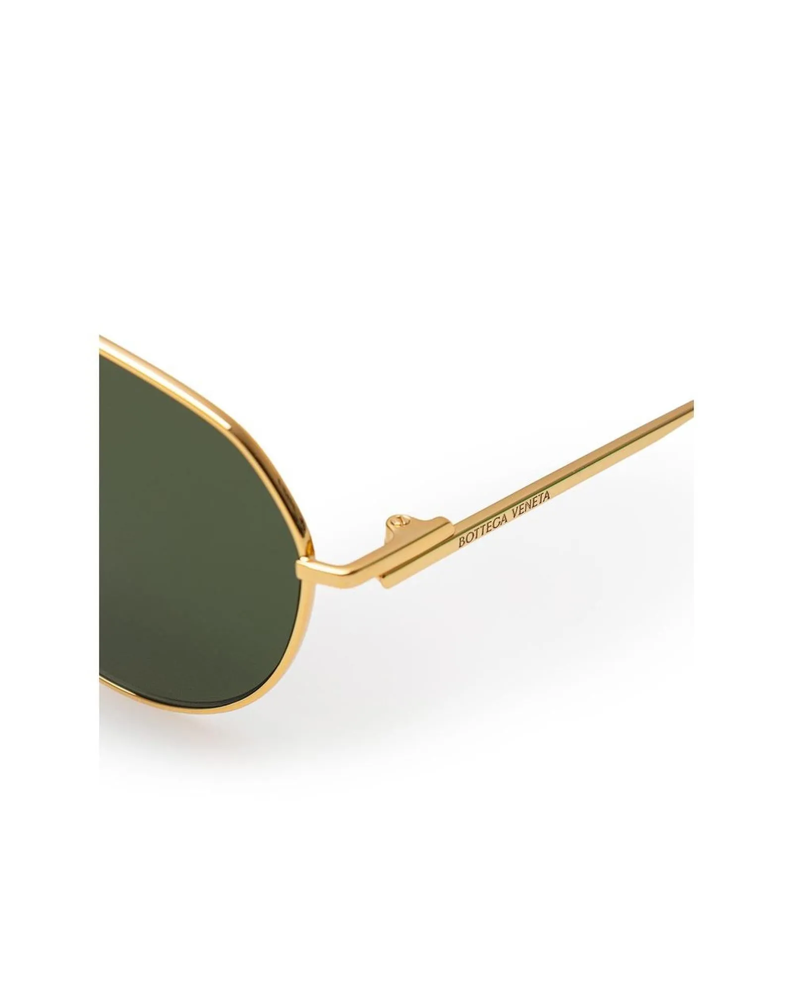 Bottega Veneta  Aviator Sunglasses - Gold     Gold Metal Aviator Sunglasses    Luxury Aviator Sunglasses -