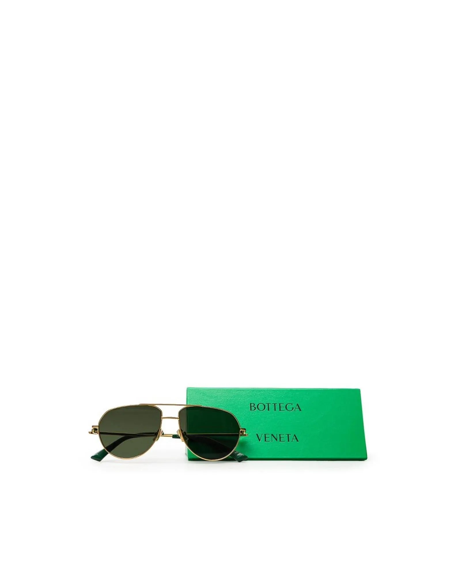 Bottega Veneta  Aviator Sunglasses - Gold     Gold Metal Aviator Sunglasses    Luxury Aviator Sunglasses -