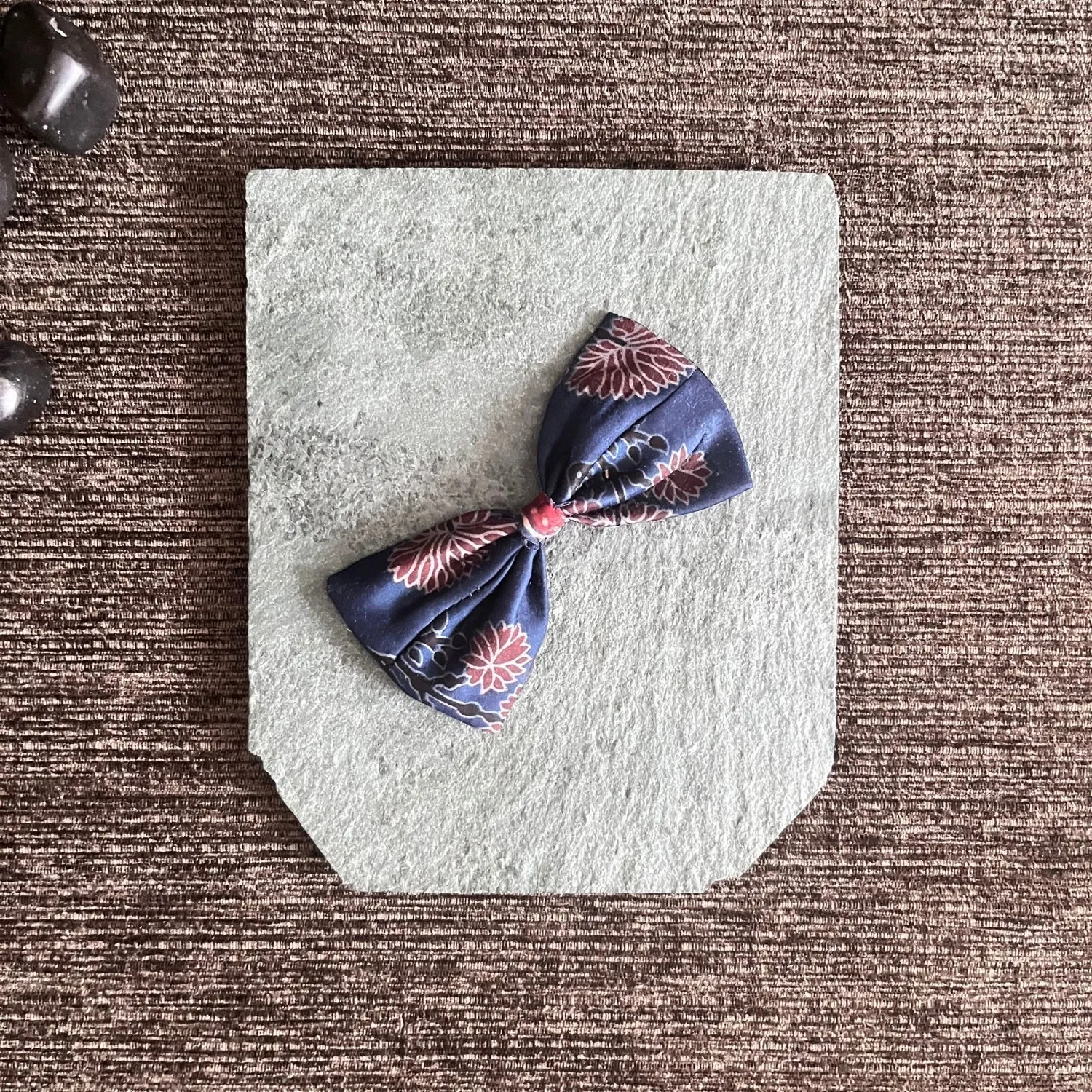 Bow Hair Clips For Girls | Ajrakh Block Print | Comfortable | Two Designs | Set of 2