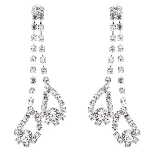Bridal Wedding Jewelry Crystal Rhinestone Magnificent Design Necklace J571Silver
