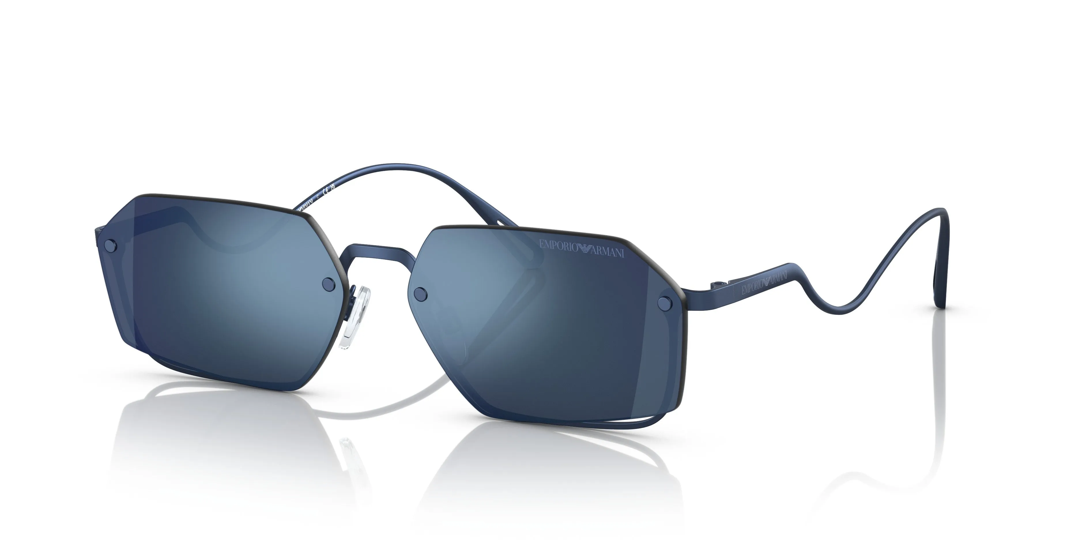 Emporio Armani 0EA2136 301855 Matte blue Rectangle Sunglasses
