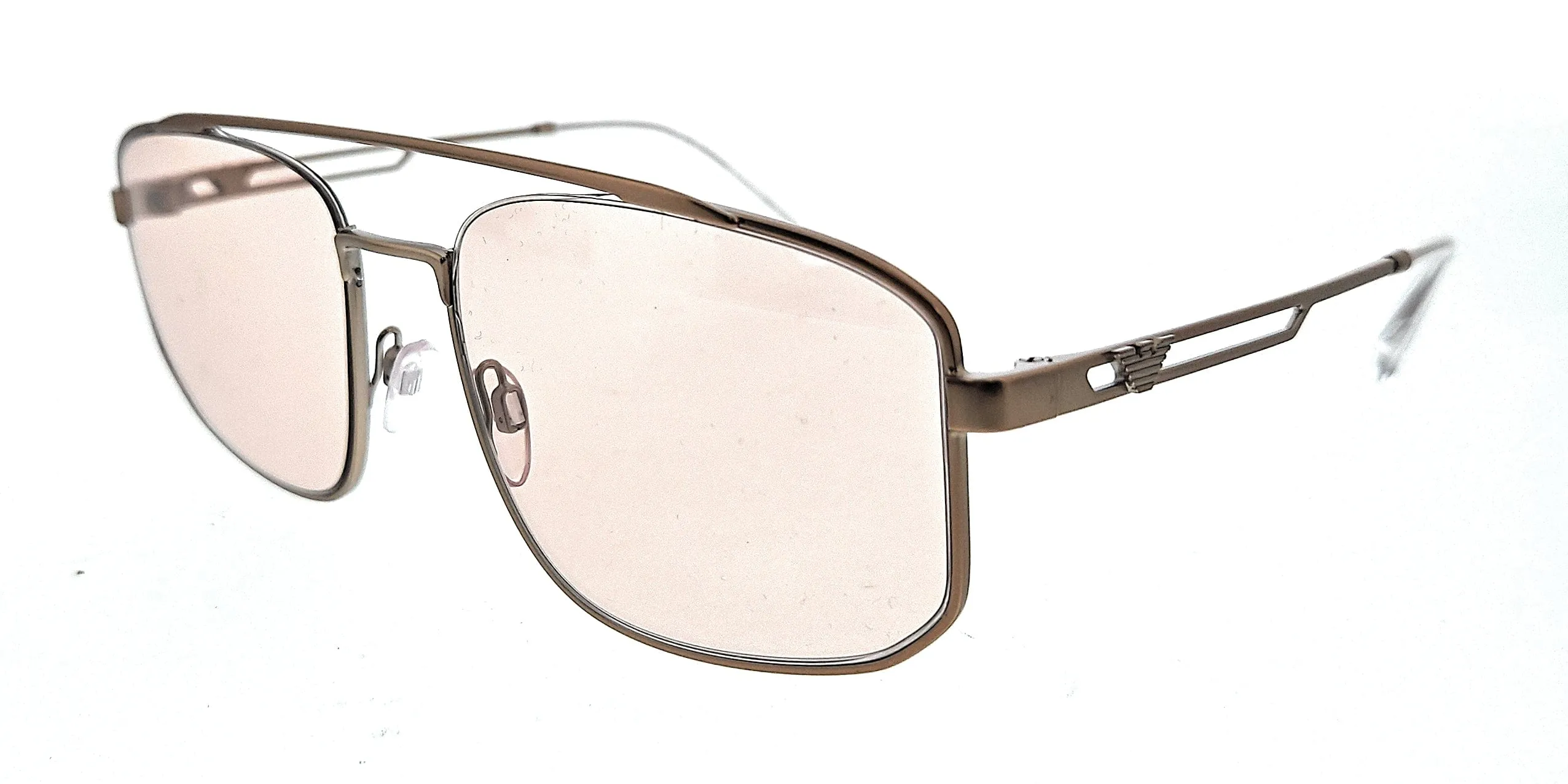 Emporio Armani 0EA2139 3004/5 Matte Silver Aviator Sunglasses