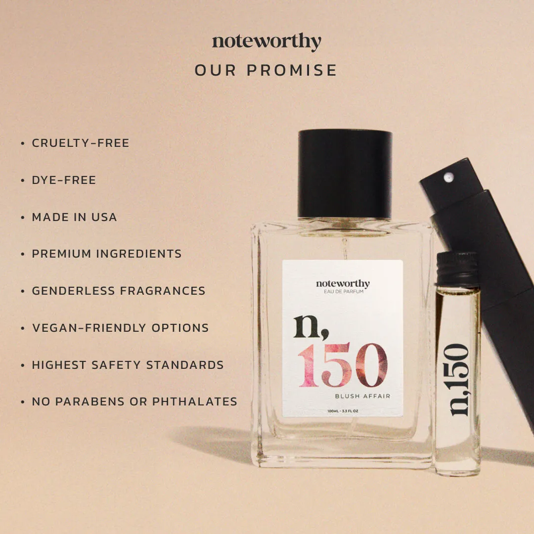 Noteworthy n,150 Eau De Parfum | Blush Affair | Lychee Rose Creme De Cassis