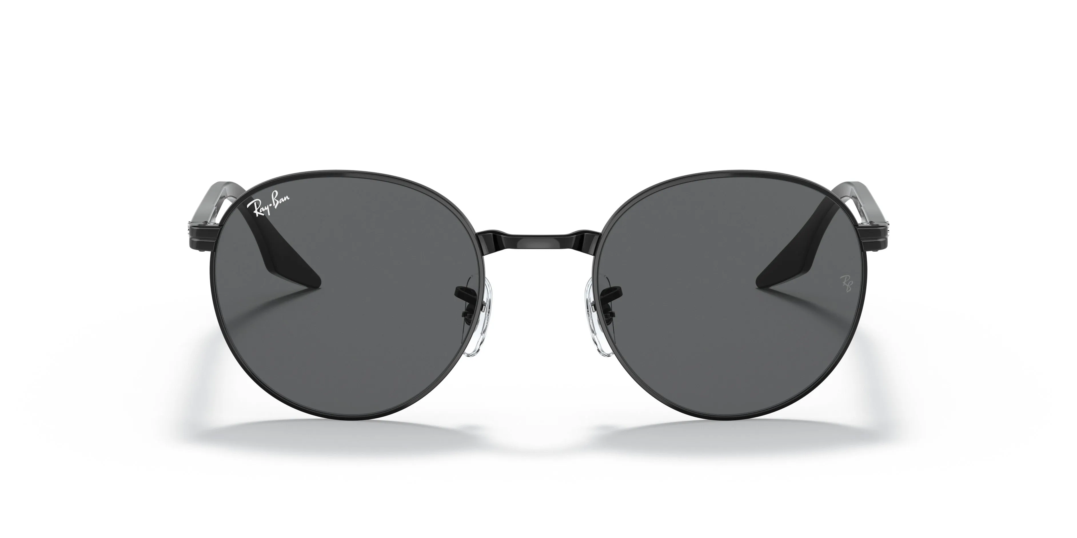 Ray-Ban 0RB3691 002/B1 Round Black Sunglasses