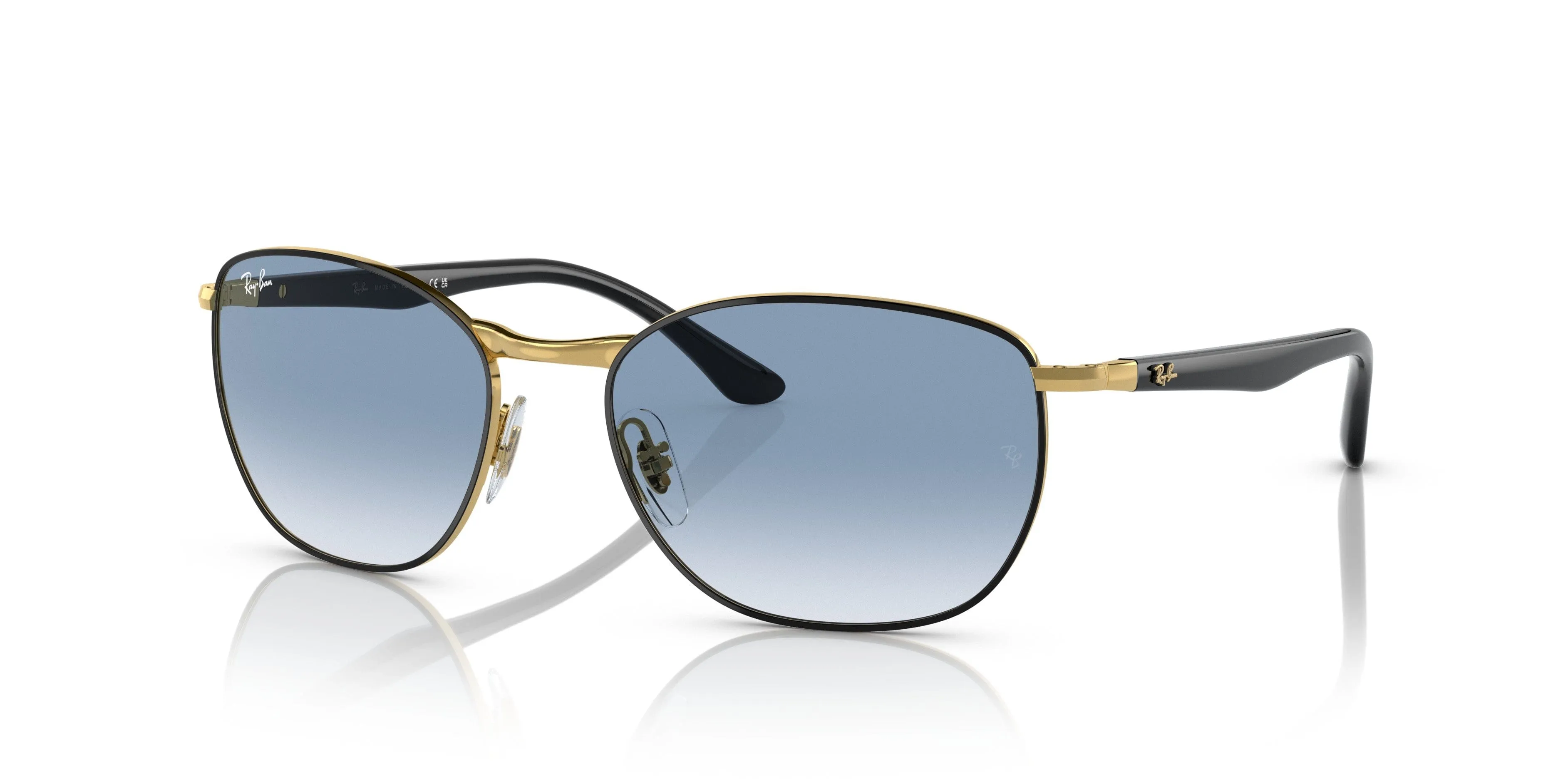 Ray-Ban 0RB3702 90003F Oval  
Black on gold Sunglasses
