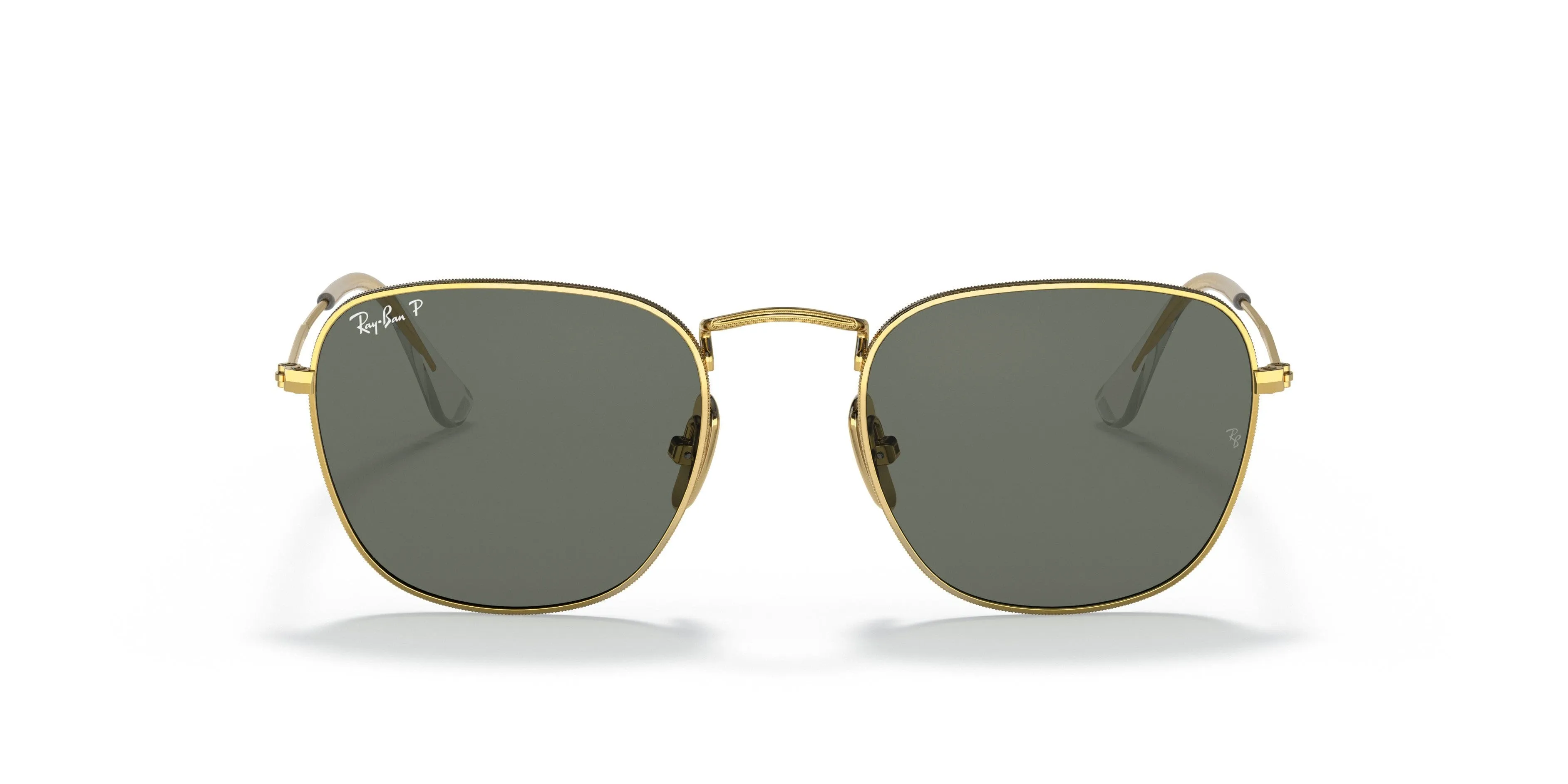 Ray-Ban 0RB8157 921658 Frank Square Gold TitaniumPolarized Sunglasses